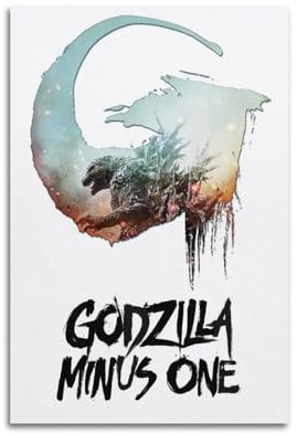 Zamm Godzilla Minus One Poster, Wandkunst, Leinwandgemälde, Wohnzimmer, Schlafzimmer, Heimdekoration, Büro, Wandposter, Fitnessstudio, Kunstmalerei, 30 x 45 cm