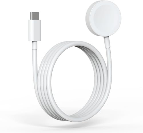 Cargador para Apple Watch, Cargador USB C Inalámbrico Magnético Rápido para iwatch, Cable de Carga Portátil Tipo C de 1m para Reloj Compatible con Serie Apple Watch 10/9/8/7/6/5/4/3/2/1/Ultra 2/SE