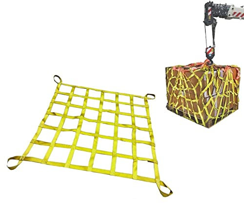 Frachthebenetz – flaches Nylon-Schlingen-Hebenetz – hängendes Hebe-Frachtnetz, 0,3–3,5 t Tragfähigkeit, Netztaschennetz, Sicherheit, Reißfestigkeit, Abdeckung von Fracht für die Industrie, Kajak-