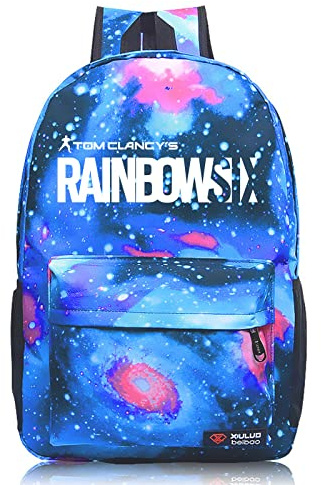 DKDAHIO Unisex School Backpack Laptop Bag for Rainbow 6 Siege Lightweight School Bag Travel Casual Daypack College Rucksack for Women Men-Starry Blue||45 * 31 * 13cm