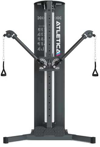 ATLETICA Kronika Duale Kabelzugstation | 90kg Gewichtsblock, Grenzenlose Einstellmöglichkeiten, Maximale Bewegungsfreiheit