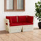 ShGaxin Garten-Palettensofa 2-Sitzer mit Kissen, Lounge Sofa Outdoor, Garten Loungemöbel, Gartensofa, Gartenlounge, Outdoor Möbel Sofa, Fichtenholz