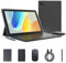Andoird 14 Pack 10 Inch 2 in 1 Tablet with Stylus Mouse Keyboard Case, 10GB RAM 64GB ROM 1TB Expand, Octa-Core 2.0Ghz, 5G WiFi, BT5.0, 6000mAh, 8MP Camera, 1280x HD Screen