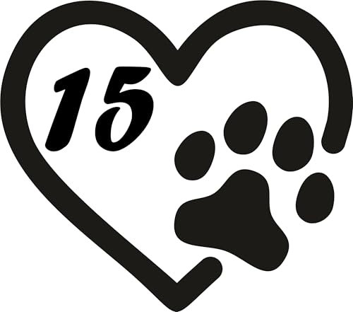 Pack of 3 Dog/Cat Paw Print Waterproof Personalised Wheelie Bin Stickers Custom House Number - Stick On House Numbers - Street Name Sticker (20.5cm x 18cm (8.1 x 7.1))