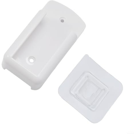 KHIronHive Support mural pour télécommande - En ABS blanc - Boîte de rangement pour climatiseur TV DVD - Solution peu encombrante - 10 x 6 x 3 cm - Taille intérieure (fine)