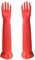 Mskmnkot Gants de lavage 1 paire 22 longs gants à lave-vaisselle non glissés pour plat en caoutchouc étanche nettoyage rouge résistant aux rayures pour cuisine, linge vers le haut
