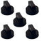 HOHOVYVY Lot de 5 boutons rotatifs pour cuisinière à gaz - 50 mm - Accessoires pour barbecue et four plat - Pièces de rechange (noir)