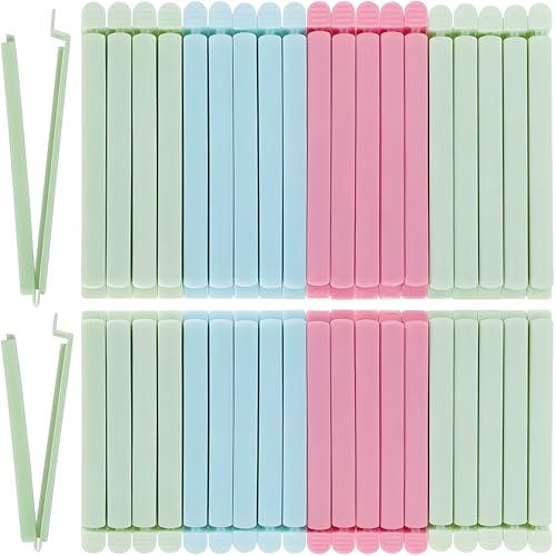 40 Stück Verschlussclips für Beutel 16cm 12cm Lebensmittel Tütenclips Bunt Verschlussklammern Tütenklammern Groß Clips Klammern Klipser für Tüten Süßigkeiten Verschluss Beutelclips Frischhalte Verpack