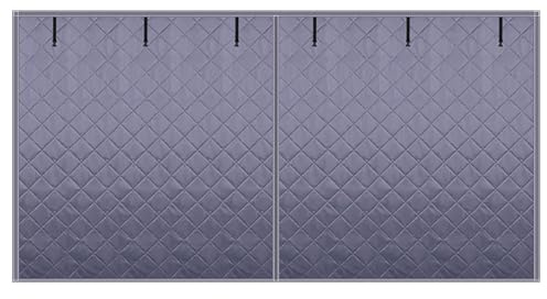 Moustiquaire de porte de garage pour l'hiver, rideau de porte de garage magnétique à isolation thermique, pour couverture d'abri d'auto, résistant aux intempéries, au vent et a(Size:8*7FT,Color:gris)