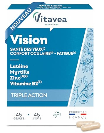 Vitavea Bien-être - Vision - Lutéine Myrtille Zinc & Vitamine B2-45 jours