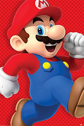 empireposter Nintendo - Super Mario Run - Videospiel Poster Druck - Größe 61x91,5 cm + 1 Packung Powerstrips® - Inhalt 20 Stück