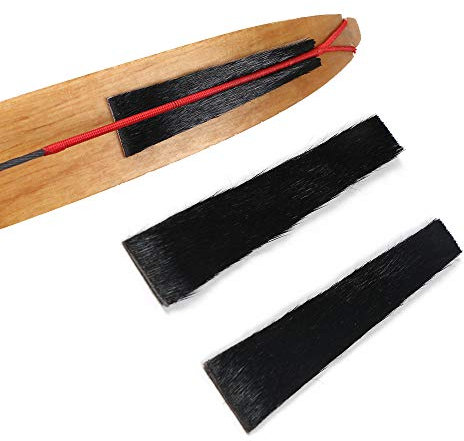 Huntingdoor 2 Paar Bogenschieß-Schalldämpfer geklebte Streifen Seehund Bogen Gliedmaßen Pads Bogen String Groove Schalldämpfer für Recurvebogen Traditioneller Langbogen