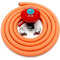 Patio Gas Regulator 27Mm Clip On With 2M Hose + 2 Clips Fits Calor/Flogas