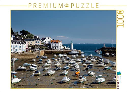 CALVENDO Puzzle Hafen von Sauzon | 1000 Teile Lege-Größe 64 x 48 cm Foto-Puzzle für glückliche Stunden
