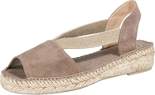 Wildleder-Espadrille für Damen - Ella - Taupe, 38 EU