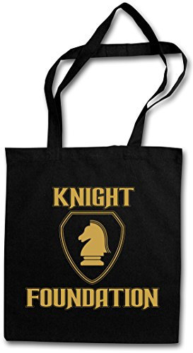Urban Backwoods Black Knight Foundation Logo Hipster Bag Beutel Stofftasche Einkaufstasche