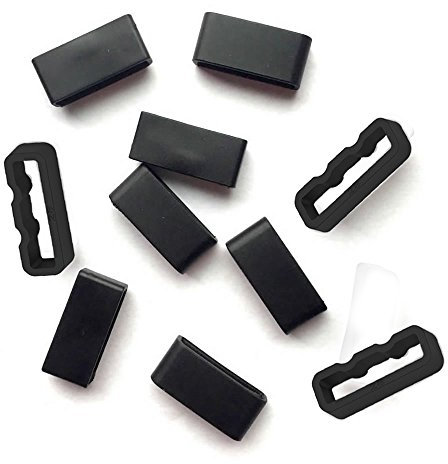 RuenTech Befestigungsring Kompatibel mit Garmin Vivoactive 3 / Vivomove Hr Strap Zubehör Loop Hoop Silikon (22Pcs)