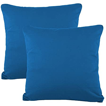 CelinaTex BeBasic Kissenbezug Doppelpack 40 x 40 cm royal blau Mikrofaser Dekokissen Bezug Jersey
