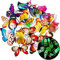 30PCS Garten Dekoration Schmetterling, Bunte Garten SchmetterlingeDeko，Patio Ornamente auf Stöcke für Pflanzendekoration, Schmetterling，Outdoor Hof, Garten Dekoration (Leuchtend)