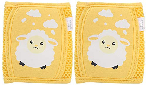 Tnfeeon Baby Krabbeln Knieschützer, Soft Leg Safety Protector Zubehör für Kleinkind Kinder Baby Mädchen Unisex(Gelb)