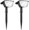 Jior Solarlampen für Außen Garten,6500K Solarleuchten Garten,Solarstrahler für Garten,IP65 Wasserdicht Solarleuchte,3 Modi Wegbeleuchtung Solarlampen für Gärten Terrasse Hof Gehweg,2 Stück/Kaltweiß