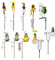 NETPROSHOP Regenmesser Rabe oder Frosch am Stab H: ca. 120 cm aus Metall u. Glas, Auswahl:Rabe Klein