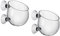 SCSpecial Aquatic Plant Cups 2 Pieces Crystal Glass Plant Pot with 2 Suction Cups for Aquarium Decoration