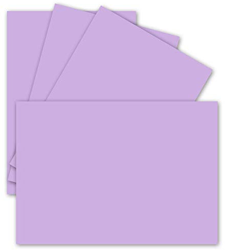 50x Einzelkarten Din A7-10,5 x 7,3 cm - 240 g/m² - Lila - Blanko Mini-Karten ideal für Geschenkanhänger, Namenskarten & Visitenkarten
