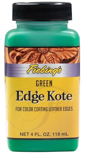 Fiebing's Edge Kote (118,4 g, vert) – Peinture pour bords de cuir pour chaussures, meubles, sacs à main, canapés, ceintures – Flexible, résistante à l'eau, teinture pour cuir semi-brillant pour
