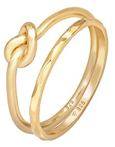 Elli Ring Damen Duo Knoten Trend Basic Minimal in 925 Sterling Silber