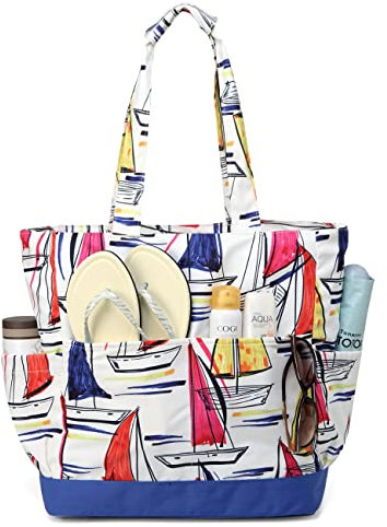 VASCHY EUVABG173SB, Borsa da Spiaggia Unisex-Adulto, D-Barche a Vel, Taille Unique