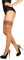 BANANALU 20 Den halterlose Strümpfe Spitzenbund 9 cm Blumenmuster sexy Overkniestrümpfe Flirt 20 Bronze M/L