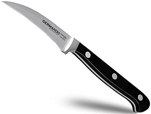 Schälmesser Solingen Gemüsemesser Vogelschnabel Tourniermesser Geschmiedet aus Rostfreiem Edelstahl Made in Germany Universal Messer Allzweckmesser mit gebogener Messerklinge für Küchenarbeiten
