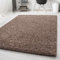 Carpetsale24 Teppich Wohnzimmer Shaggy Flokati Einfarbig Design 120 x 170 cm Mokka - Hochflor Teppich Schlafzimmer Pflegeleicht Super Weich - Flauschiger Teppich Langflor 50 mm Florhöhe Rechteckig