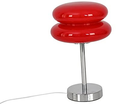 Milageto Mittelalterliche Eierkuchen-Pilzlampe, kreative Lichter, USB-Tischlampe, langlebig, modisch, 3 Farben, Licht für Party, Schlafzimmer, Valentinstag, Rot