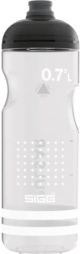 Sigg - Soft Bike Water Bottle - Pulsar Transparent White - Squeezable - Dishwasher Safe - Lightweight - Leakproof - BPA Free - White 0.75L