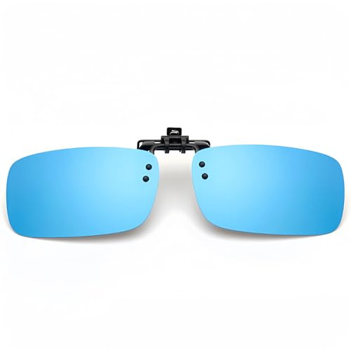 Boxonly UV400 Sonnenbrille, polarisiert, zum Aufstecken, Nachtsicht, für Herren und Damen, zum Autofahren, Wandern, Angeln, Outdoor-Sport, blau