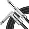 SONICAKE Cable de guitarra 3m Cable de instrumento de guitarra 6.35mm Derecho a Conectores de Forma L Negro