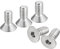 sourcing map Lot de 5 vis à tête fraisée plate à tête fraisée 3/8-16 x 7/8'', 5 vis à métaux à tête hexagonale en acier inoxydable 304, filetage complet, boulons à tête fraisée