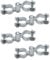 VIVIDA 1-5/8 Chain Link Gate Hinge Kit, Include Female & Male Gate Hinges, Chain Link Fence Hardware, Galvanized Steel, 4 Set