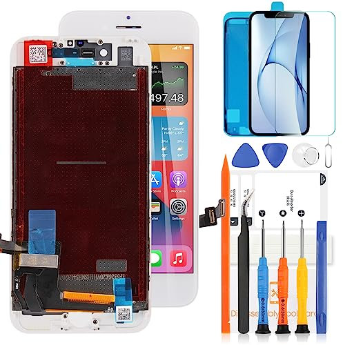 LADYSON Display für iPhone 7 4,7 Zoll LCD Bildschirm für iPhone 7 LCD Display 3D Touchscreen Ersatzteil Assembly A1660 A1778 A1779 Digitalisierer mit Werkzeugen (nicht für 7 Plus, Weiß)