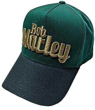 Rock Off officially licensed products Bob Marley Text Logo Baseball Cap One Size