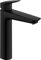 hansgrohe Logis - grifo lavabo con vaciador automático, grifo monomando lavabo 195 mm, mezclador monomando lavabo ahorro de agua (EcoSmart), negro mate, 71090670