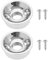 LT Easiyl 2pcs M9 Guitar Jack Board Metal Cover Plate Socket Metric Threaded Jack Baffle Fixing Cover Suitable for Electric Guitars, Silver