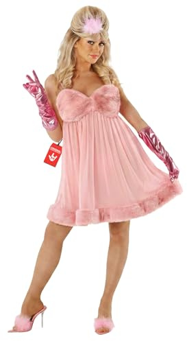 Morph, Fembot Costume, Halloween Costumes for Women | Fluffy Pink Dress, Matching Metallic Gloves Included, Perfect for Halloween, Great for Fancy Dress