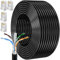 Cable Ethernet 15 Metros, Cat 6 Cable de Red FTP Blindado Cable a Granel Rj45 Network Cable Negro Cable Internet Alta Velocidad Cable Lan 250MHz Cabo de Rede para Enrutador Módem