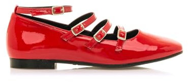 MTNG Scarpe Piatte Donna Scarpe Piatte Camille 59777 Donna | Scarpe Piatte Vestire | Chiusura con Fibbia, rosso vernice, 39 EU