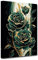 CXHOSTENT Smaragdgrüne Blumen Leinwand Wandbilder abstrakte Grün und Gold Kunstdrucke Gold Smaragd Rose Bild Heimdekoration gerahmt (B, 40.00 x 60.00 cms)
