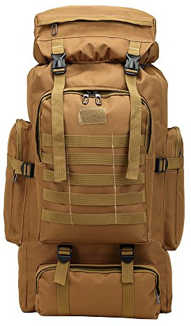 Qiantull Wanderrucksack 80L Groß Kapazität Trekkingrucksack Outdoor Universal Rucksack Camping Sport Reise Daypack Reiserucksack für Herren Damen