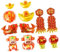 KONTONTY 12 stücke 2021 Neue Jahr Ballon Set Chinesischen Glück Frühling Festival Dekorative Party Ballons